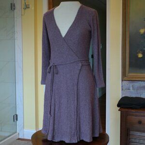DON’T ASK WHY Mauve Pink Ribbed Wrap Dress Size OS